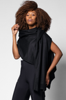 Wool/Cashmere Caress Wrap - Black