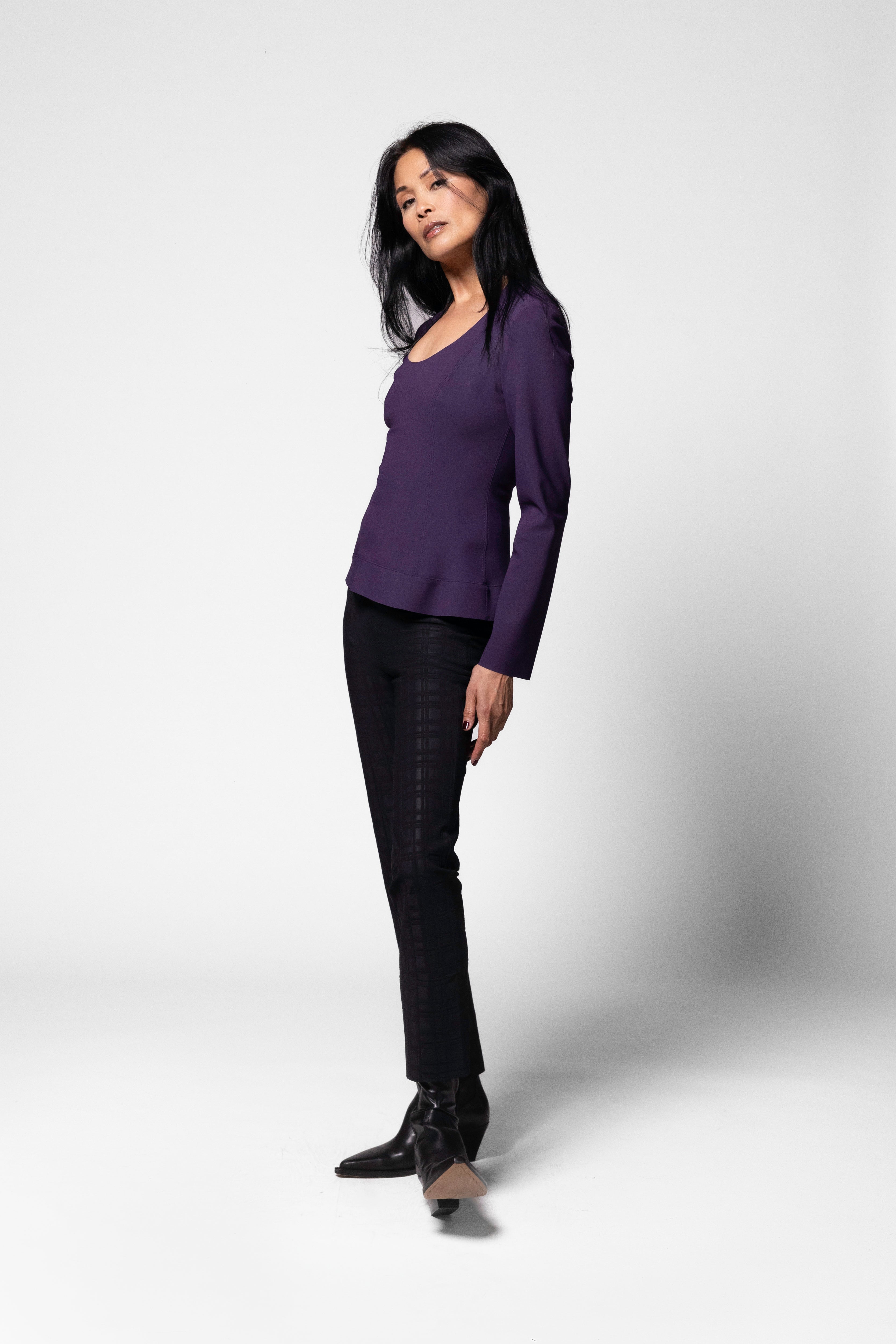 Kimiko Top - Black Orchid