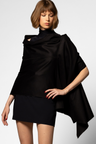 Wool/Cashmere Caress Wrap - Black