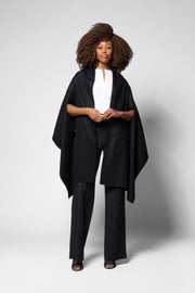 Wool/Cashmere Caress Wrap - Black